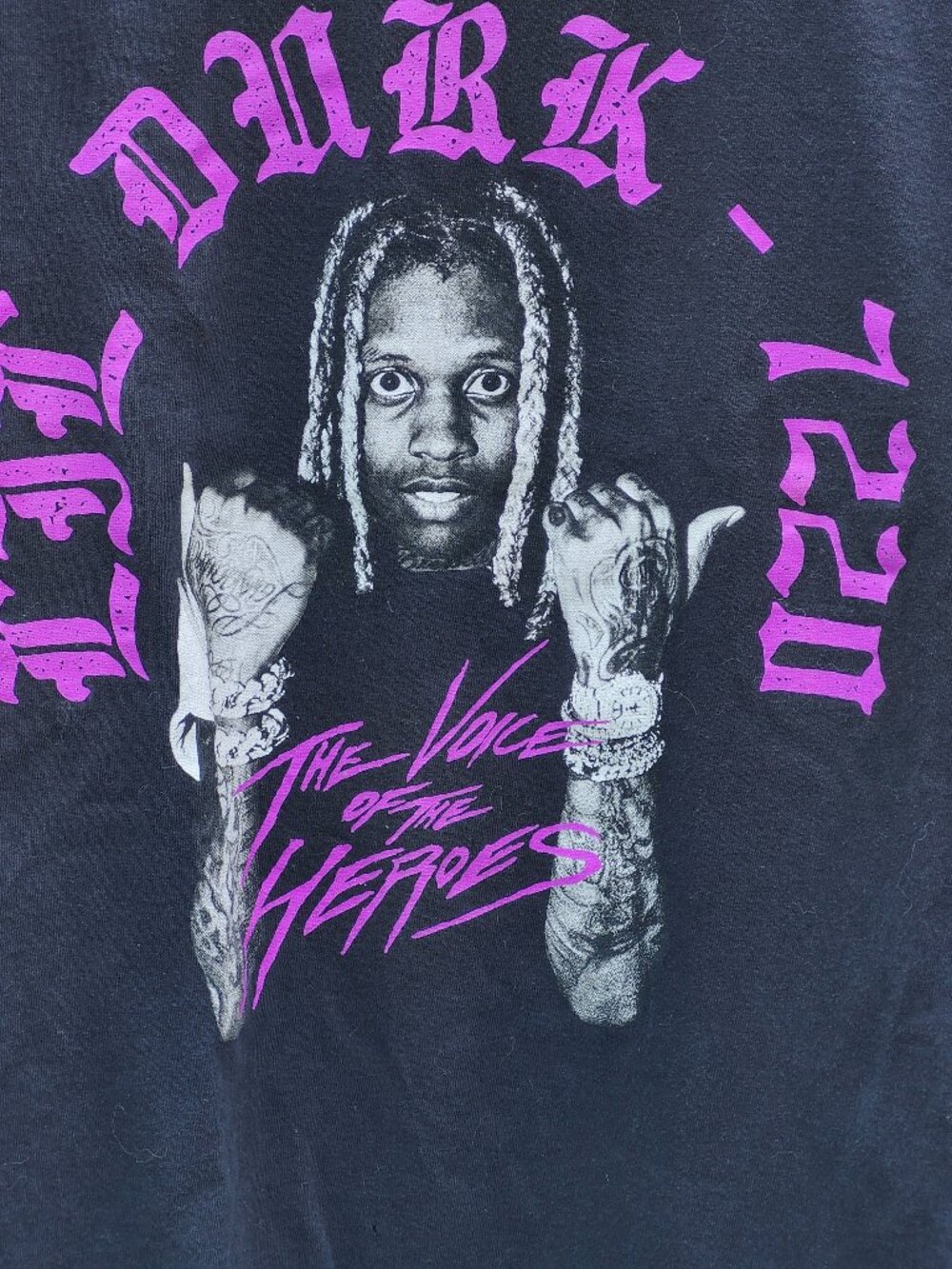 Lil Durk 7220 The Voice Of The Hero Shirt Large Concert Tour Tee